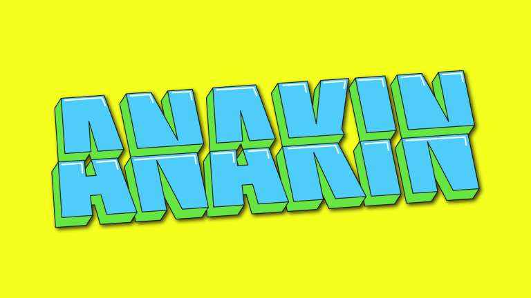 Design en trois dimensions du pseudonyme "Anakin".
